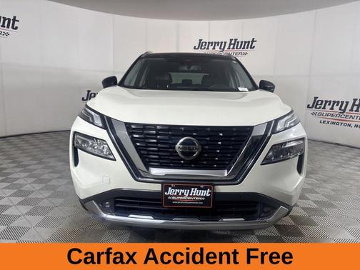White / Black 2021 Nissan Rogue Platinum