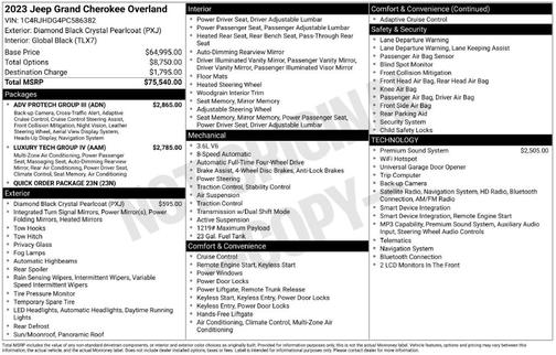 Diamond Black 2023 Jeep Grand Cherokee Overland