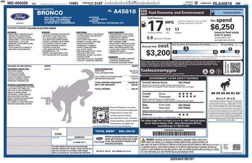 Oxford White 2024 Ford Bronco Wildtrak