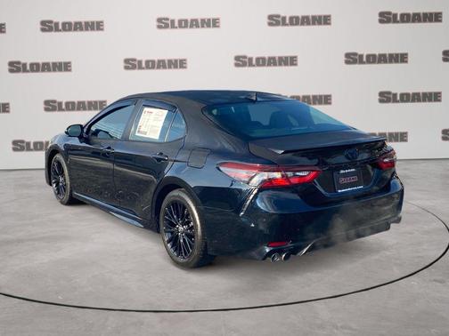 Midnight Black Metallic 2022 Toyota Camry Nightshade Edition Hybrid