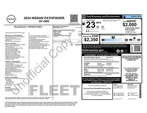 2024 Nissan Pathfinder SV 4WD