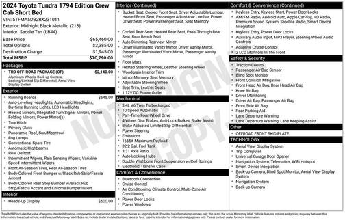 2024 Toyota Tundra 1794 Edition