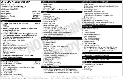 2019 GMC Acadia Denali