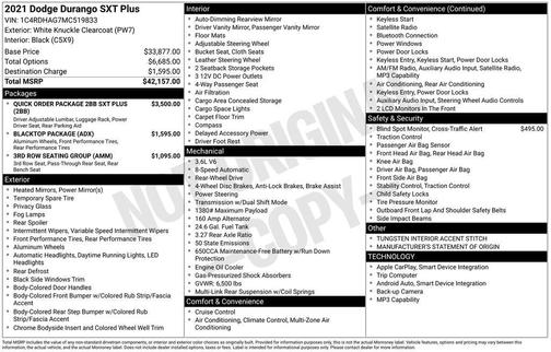 2021 Dodge Durango SXT Plus