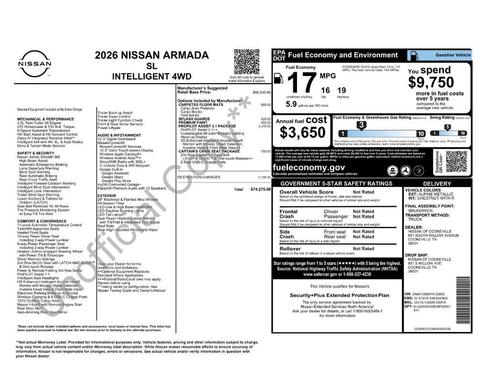 2026 Nissan Armada SL