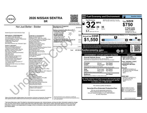 Aspen White 2026 Nissan Sentra SR