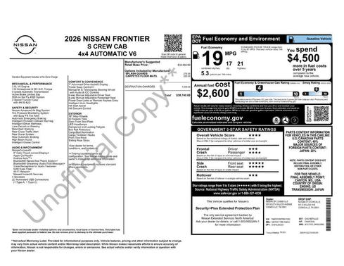 2026 Nissan Frontier S