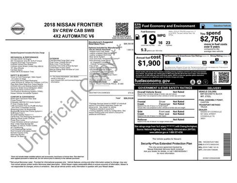 2018 Nissan Frontier SV