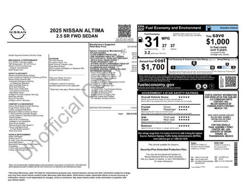 2025 Nissan Altima SR FWD