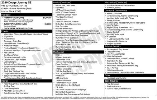 2019 Dodge Journey SE