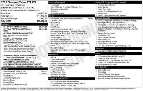 2023 Chevrolet Tahoe 4WD Z71