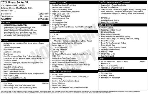 2024 Nissan Sentra SR