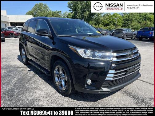 Midnight Black Metallic 2017 Toyota Highlander Limited Platinum