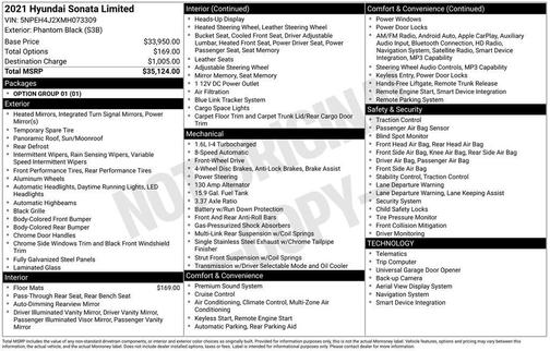 Phantom Black 2021 Hyundai SONATA Limited