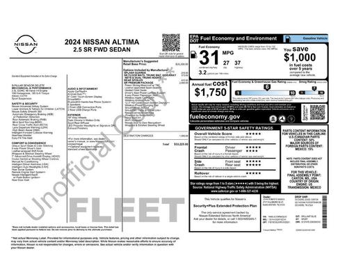 2024 Nissan Altima SR FWD