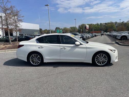 Pure White 2023 INFINITI Q50 3.0t LUXE