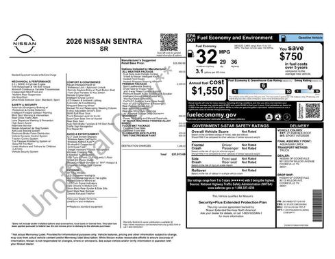 2026 Nissan Sentra SR
