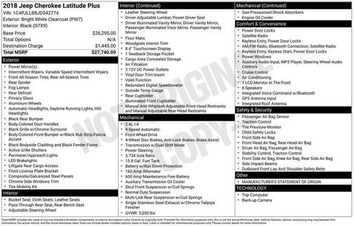 2018 Jeep Cherokee Latitude Plus