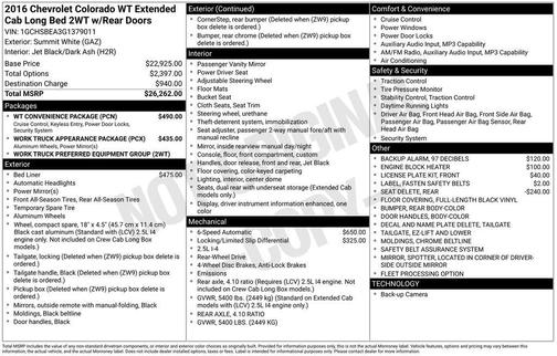 2016 Chevrolet Colorado WT