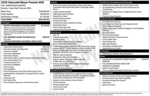 2020 Chevrolet Blazer Premier