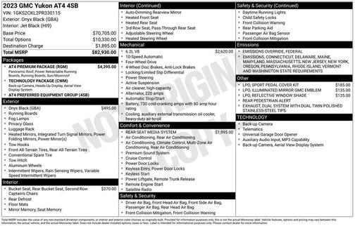 2023 GMC Yukon 4WD AT4