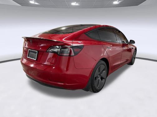Red 2021 Tesla Model 3 Standard Range Plus
