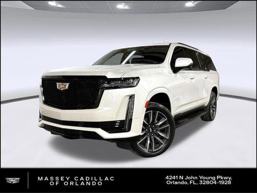 Crystal White Tricoat 2023 Cadillac Escalade ESV Sport Platinum