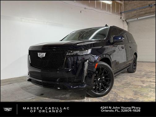 Dark Moon Blue Metallic 2023 Cadillac Escalade ESV Sport Platinum