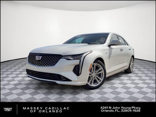 Crystal White Tricoat 2024 Cadillac CT4 Luxury