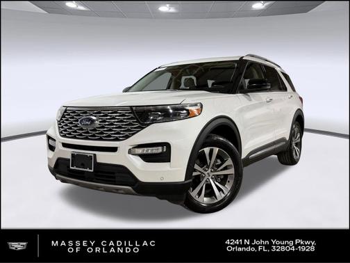 Star White Metallic Tri-Coat 2020 Ford Explorer Platinum