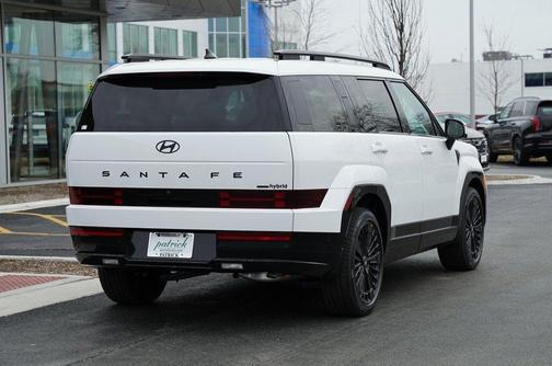 White 2025 Hyundai SANTA FE HEV Calligraphy