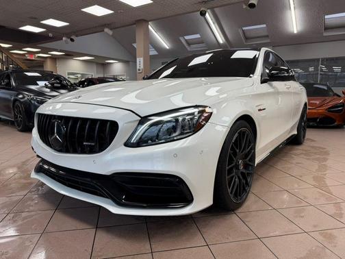 designo Diamond White Metallic 2021 Mercedes-Benz AMG C 63 S