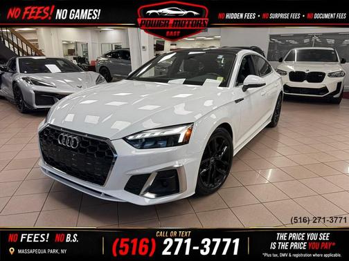 Glacier White Metallic 2024 Audi A5 Sportback 45 S Line Premium Plus
