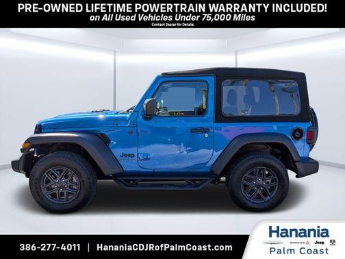 Hydro Blue Pearl 2024 Jeep Wrangler Sport