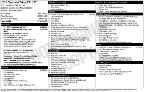 2024 Chevrolet Tahoe 4WD Z71