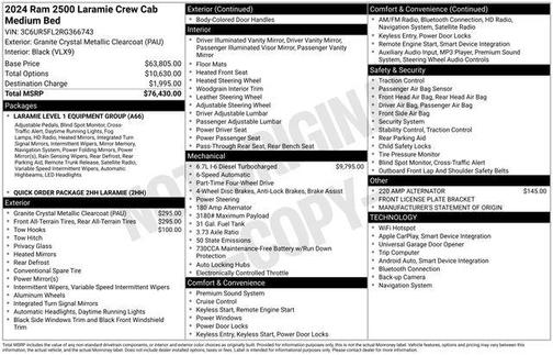 2024 RAM 2500 Laramie Crew Cab 4x4 6'4' Box