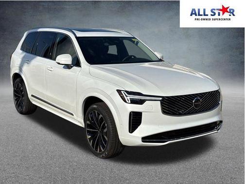 Crystal White Pearl 2026 Volvo XC90 Plus, B5 AWD Gas (mild hybrid), Gasoline, Bright, 7 Seats