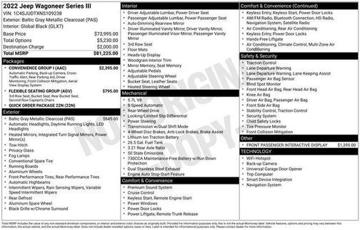 2022 Jeep Wagoneer Series III 4x2