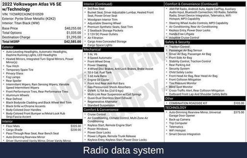 2022 Volkswagen Atlas 3.6L SE w/Technology