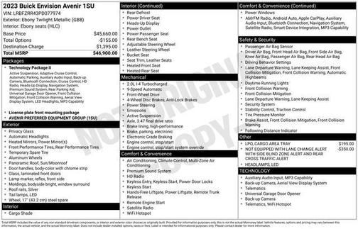2023 Buick Envision Avenir FWD