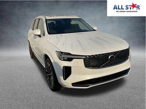 Crystal White Pearl 2026 Volvo XC90 Plus, B6 AWD Gas (mild hybrid), Gasoline, Bright, 7 Seats