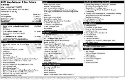 2023 Jeep Wrangler 4-Door Sahara Altitude 4x4