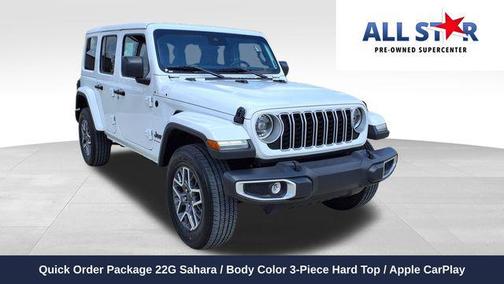 Bright White Clearcoat 2025 Jeep Wrangler 4-Door Sahara 4x4