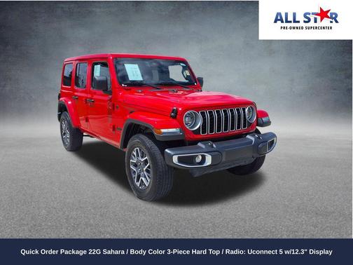 Firecracker Red Clearcoat 2025 Jeep Wrangler 4-Door Sahara 4x4