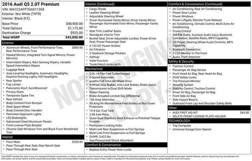 2016 Audi Q5 2.0T Premium