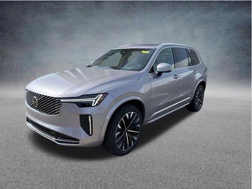 Aurora Silver 2026 Volvo XC90 Ultra, B6 AWD Gas (mild hybrid), Gasoline, Bright, 7 Seats