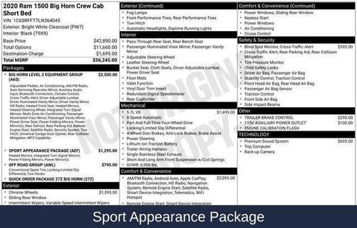 2020 RAM 1500 Big Horn/Lone Star