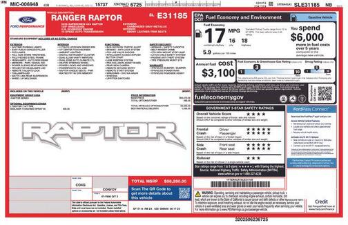 Carbonized Gray Metallic 2025 Ford Ranger Raptor