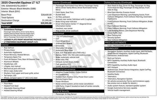 Mosaic Black Metallic 2025 Chevrolet Equinox 1LT