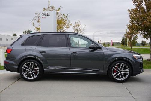 Gray 2026 Audi Q7 55 Prestige